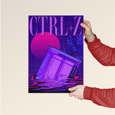 CTRL+Z – Vaporwave Digital Nostalgia Poster